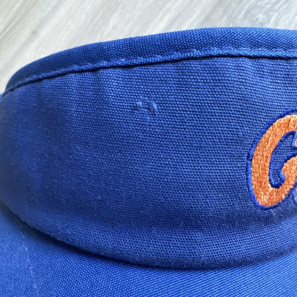 Vintage Florida Gators Visor Hat Blue Script Embroidery Texace Made In USA - Picture 10 of 11